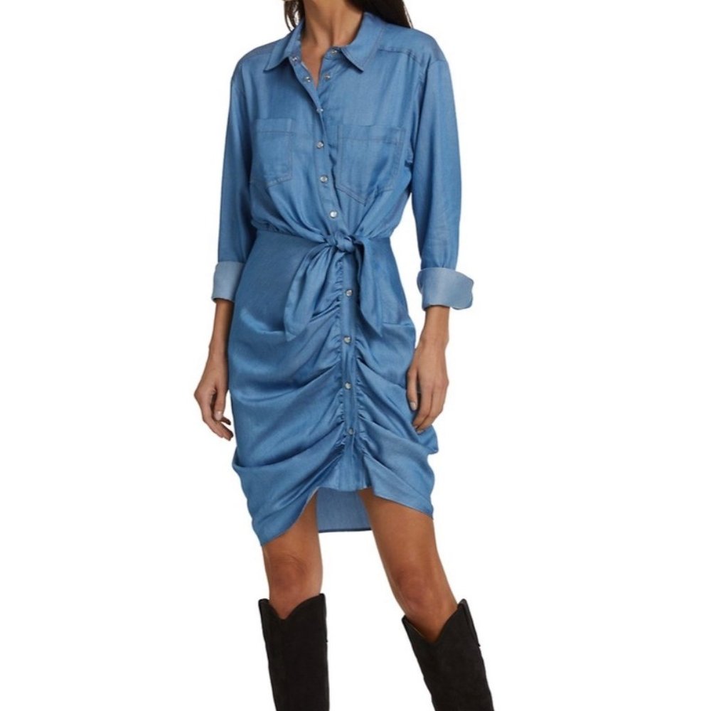 Veronica Beard - Sierra Ruched Shirtdress - Size 2